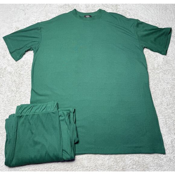 Dressed in LaLa Lex Original Hunter Green Ribbed Playsuit Womens Size L NWOT - Picture 1 of 13